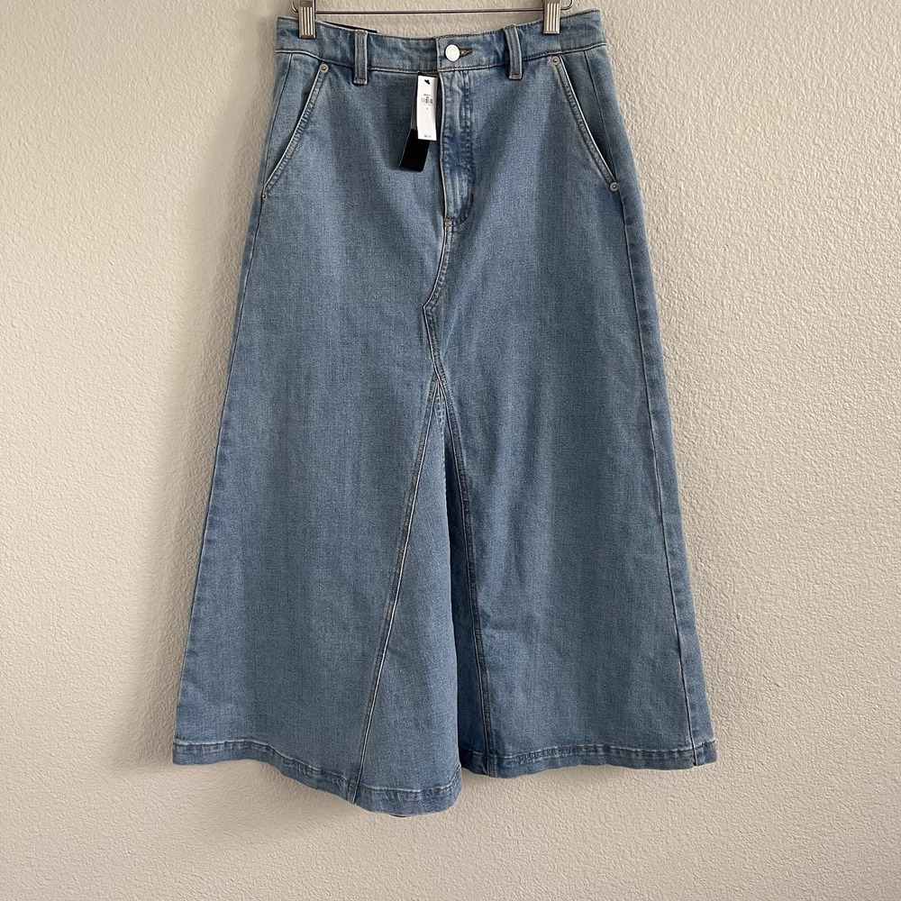 Maxi Long Denim Skirt Sz 2 Prairie Western Country Cowgirl Banana Republic NWT